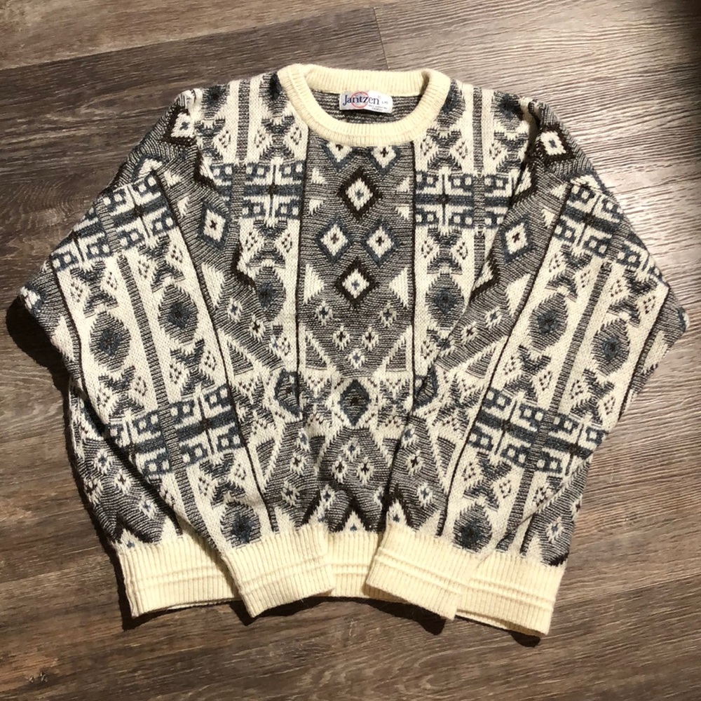 Jantzen knit men’s grandpa sweater size large